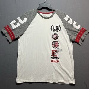 Ecko Unlimited Men's Short Sleeve Striped T-Shirt Size XL Y2K